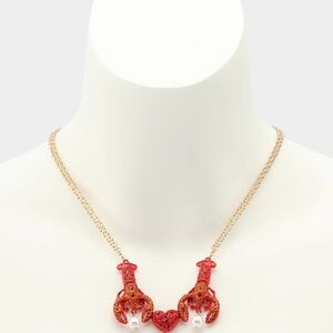 🔹️Betsey Johnson🔹️ Mermaid Jewels Lobster Friendship Necklace Set Red